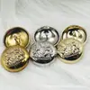 Insignia de botón de metal de alta gama universal estilo británico retro botón de uniforme escolar traje botón JK estilo simple hebilla de hongo