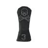 Parche de Golf Calavera Funda Completa para Palo Tela Impermeable Forro Felpa Cubierta Protectora para Hierro/Madera/Putter
