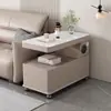Nova mesa de centro móvel para espaços pequenos, armário lateral para sala de estar, armário de sofá, armário lateral inteligente de luxo leve, mesa lateral minimalista moderna