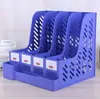 Suministros de oficina estante de plástico para archivos almacenamiento de escritorio estante de documentos de cuatro eslabones A4 organización de archivos de oficina columna de archivos