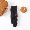 Leggings para Bebé con Forro Polar Calcetines para Niños Otoño e Invierno Gruesos Lazo Negro Pantimedias para Niñas Pequeñas y Niños Pequeños