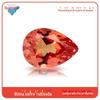 Huagang Gem em forma de pêra cultivada Papalacha profunda Safira regenerada Tirafa Cor sintética Tesouro Laranja Pôr do sol