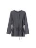 EVERTRUE Camisa Color Sólido para Mujer 2025 Verano Nuevo Estilo Coreano Holgada Manga Larga Media Longitud Algodón Top 62511