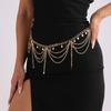 Moda Tendência Estilo Boêmio Multi-Camadas Contas Redondas Borboleta Estrela Pingente Franja Corrente de Cintura Versátil Sexy Corrente de Corpo