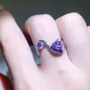Uma Variedade de Anéis de Moissanita Coloridos em Formato de Coração Atacado Anéis de Diamante em Formato de Coração para Mulheres Caneta de Diamante Mais Vendida com Certificado Cartão Preto