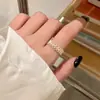 Anillo delicado hueco con ribete de encaje para mujer, anillo abierto dulce con forma de corazón estilo ins, anillo fresco y moderno para el dedo índice
