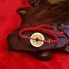 Pulsera Tejida de Cuerda Roja del Año del Caballo con Cinco Monedas de los Cinco Emperadores, Tobillera Tejida de Cuerda con Mantra de Seis Caracteres del Año del Zodiaco para Pareja Venta al por Mayor