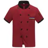 Roupas de Trabalho Respiráveis de Verão para Chef, Uniformes de Chef de Catering de Padaria e Confeitaria de Manga Curta, Roupas de Trabalho de Manga Longa para Homens e Mulheres