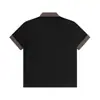 Camisa Polo Patchwork com Gola Listrada Estilo Americano Cleanfit para Homens, Camiseta Trendy de Manga Curta Cleanfit de Alto Padrão para o Verão