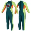Traje de Banho Infantil 2,5mm Traje de Banho Masculino Peça Única Traje Quente de Manga Longa Proteção Solar Aula de Natação Roupa de Mergulho
