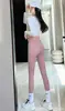 Leggings de Yoga y Fitness Siin de Cintura Alta Sin Costuras Control de Abdomen Ajustados Alta Elasticidad Primavera y Otoño Pantalones Barbie Shark