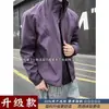 2026 Nueva Chaqueta de Patchwork Deconstruido de Primavera Otoño con Cuello Alto para Hombre Estilo Callejero de Alta Gama Ropa Exterior Americana Top al por Mayor