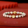 Pulsera de cloisonné gris fragante de Pekín, pulsera de esmalte cloisonné, pulsera bulliciosa de esmalte de color para pareja, novias, flores, regalo para hombres y mujeres