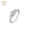 Anel de Zircônia Clássico de Moda em Prata de Lei S925 Europeu e Americano Transfronteiriço para Mulheres, Luxo Acessível, High-End, Anel Versátil, Presente de Proposta