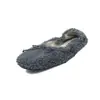 Sapatilhas Baixas de Lã Femininas Sapatos de Cano Baixo Simples Outono Novo Bico Redondo Laço Couro Genuíno Confortáveis Sapatos Simples de Pelo Femininos
