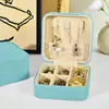 Portátil Europea Princesa Viaje Corea del Sur Caja de Joyería Caja de Almacenamiento Mini Joyería Joyería Joyería Empaque Anillo