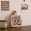 Esterilla Aislante de Madera Maciza, Mango de Azulejo Floral Retro Antiescaldado, Base para Cazuela, Posavasos de Madera Creativo para el Hogar, Resistente a Altas Temperaturas Metabo