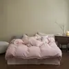 Conjunto de Cuatro Piezas de Gasa Arrugada de Encaje de Nuevo Estilo 2026, Conjunto de Tres Piezas Estilo Sábana de Cama de 1.2 m