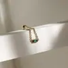 Jz045 Diamante Colorido Diamante Verde Rubi Preto Zircônio Diamante Corrente de Ajuste Puxador Anel Código Ilimitado Aço Titânio