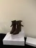 Botas de Cano Médio Chuyu Jijian Femininas com Fivela de Cinto Outono 2026 Novas Botas Pantalona Maillard com Dobras Empilhadas
