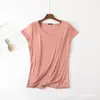 2025 Estilo Coreano Modal Look Emagrecedor Camiseta Básica Feminina Primavera e Verão Nova Camiseta Feminina