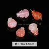 Jingdian Jewelry Fonte de Sal Carmesim Ágata Pequena Gota Coleção Fábrica Personalizada Cabeça de Coelho Fivela de Segurança Anel de Corrida Pixiu Acessórios
