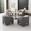 Silla de Comedor Minimalista Italiana Diseñador Lujo Ligero Cuero de Gama Alta Bolsa Suave Hogar Moderna Silla Simple Respaldo Silla