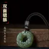 Colgante Pixiu Tallado por Ambos Lados, Collar de la Fortuna del Año Animal, Colgante de Moda Piqiu de Transferencia para Hombres y Mujeres, Cadena de Suéter de Gama Alta