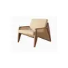 Silla de Madera Maciza y Ratán de Segunda Mano, Sillón Individual Moderno para Casa de Huéspedes, Sillón de Ratán con Respaldo para Ocio