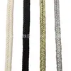 Al por mayor en stock 6MM trenza de hueso de dragón retorcido hilo dorado y plateado cinta de encaje borde de linterna accesorio para ropa y sombreros cordón decorativo
