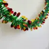 Decoração de Natal Fitas Folhas, Guirlandas de Fita, Tiras Coloridas Densas, Suprimentos para Decoração de Festa de Feriado, Enfeites Pendurados