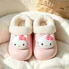 Pantuflas de Algodón para Niñas de EVA para Niños de Interior para el Hogar Impermeables Antideslizantes Inodoras de Dibujos Animados de Felpa y Piel Temporada Otoño Invierno
