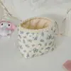 Bolsa de Maquiagem Estilo Ins com Laço Transfronteiriça, Bolsa de Armazenamento com Cordão de Grande Capacidade, Necessaire Portátil Acolchoada com Cordão para Levar na Mão