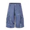 Shorts de Trabajo Patchwork Desgastados Estilo Americano para Hombre, Nuevo Estilo High-Street de Verano, Pantalones Cortos Casuales Frescos y Sueltos