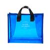 Bolsa Transparente Portátil de Gran Capacidad para Natación y Gimnasio, Impermeable, para Ocio, Lavado, Playa, Bolsa de Cosméticos, Bolsa de Moda de PVC