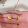 Tienda de oro Puzuo con accesorios de bricolaje dorados, collar de cuentas de barril de estrella de ocho hombres cepillados, cadena de clavícula delicada para mujeres