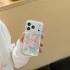 Funda Soporte Simple Pintada a Mano de Oso, Elefante y Conejo para Apple 17 Pro Max, Adecuada para 18 Pro y 16 Pro, Diseño de Doble Capa