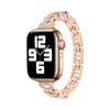 Diamante de luxo pequeno V em forma de coração aplicável Apple Watch Band AppleWatch1 ~ 8 Gen SE Universal 7 Metal 6 Pulseira