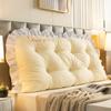 Cálido hogar beige bordado mesita de noche suave bolsa de soporte de cintura respaldo de ocio cojín de cama tatami almohada extraíble y lavable