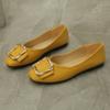 Mocasines de Suela Blanda para Mujer 2026 Nuevos de Primavera y Otoño Versátiles Slip-On Zapatos de Abuela Punta Cuadrada Planos Bajos Mocasines