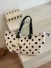 Bolso de Mano de Gran Capacidad a Lunares de Moda para Mujer 2026 Verano Nuevo Estilo Coreano Nicho Bolso de Hombro para Viajes Diarios Bolso Tote
