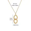 Collar Geométrico Hueco Versátil de Acero Inoxidable Transfronterizo Europeo y Americano para Mujer, Collar de Diseñador, Colgante de Lujo Ligero, Cadena para Clavícula