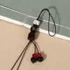 Cordão Tecido à Mão Flor de Ameixeira Madeira de Pessegueiro Pingente Semi-Acabado para Chaveiro de Carro Corda Preguinho de Chifre Nó Plano Fivela Viva Corda