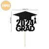 Tenedor para Pastel Polvo de Cebolleta Papel Temporada de Graduación 2024 Decoración de Pastel de Graduación Adornos de Palillo de Bambú Exportación Amazon Aliexpress