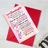 Juego de Tarjeta de Felicitación y Sobre Temático Mariposa Rosa para Nieta, Tarjeta de Bendición Cálida en Inglés, Adecuado para Cumpleaños y Festividades