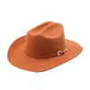 Amazon Transfronterizo Sombrero Vaquero de Lana para Hombre Sombrero de Jazz Popular en Europa y América Sombrero de Otoño e Invierno 96% Lana Pura