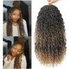 Trenza sucia de fibra química africana, cabello de crochet de concubina, locs de río, cabello de crochet de diosa voladora de 18 pulgadas