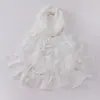 Transmissão ao vivo Cachecol longo de chiffon de pérola criptografado transfronteiriço com flores dobradas feitas à mão e contas, lenço de gaze de minoria étnica, lenço de cabeça malaio