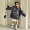 Camiseta de Manga Larga para Niña Little Red Fish Primavera y Otoño 2026 Nuevo Top de Otoño para Niños Conjunto Padre-Hijo Camiseta Básica Casual