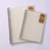 Cuaderno de hojas sueltas engrosado, cuaderno de espiral para estudiantes, cuaderno simple rayado, bloc de notas cuadriculado translúcido esmerilado